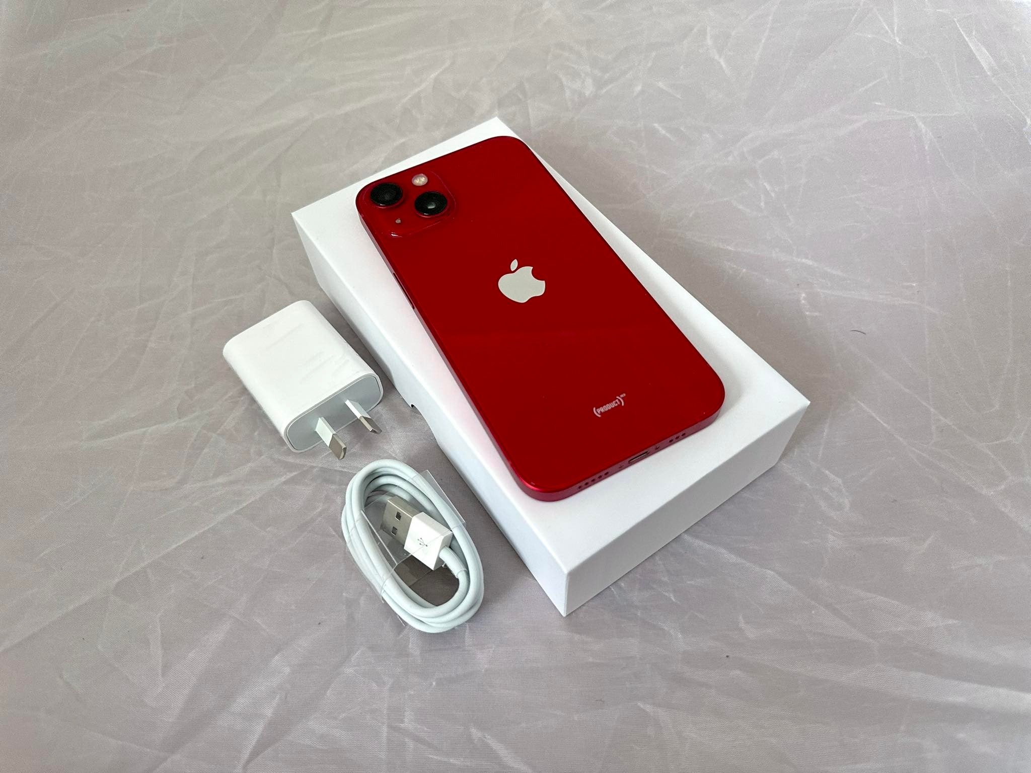 Apple iPhone 13 128GB 5G Product Red - New Case & Screen Protector (As New/Dot)