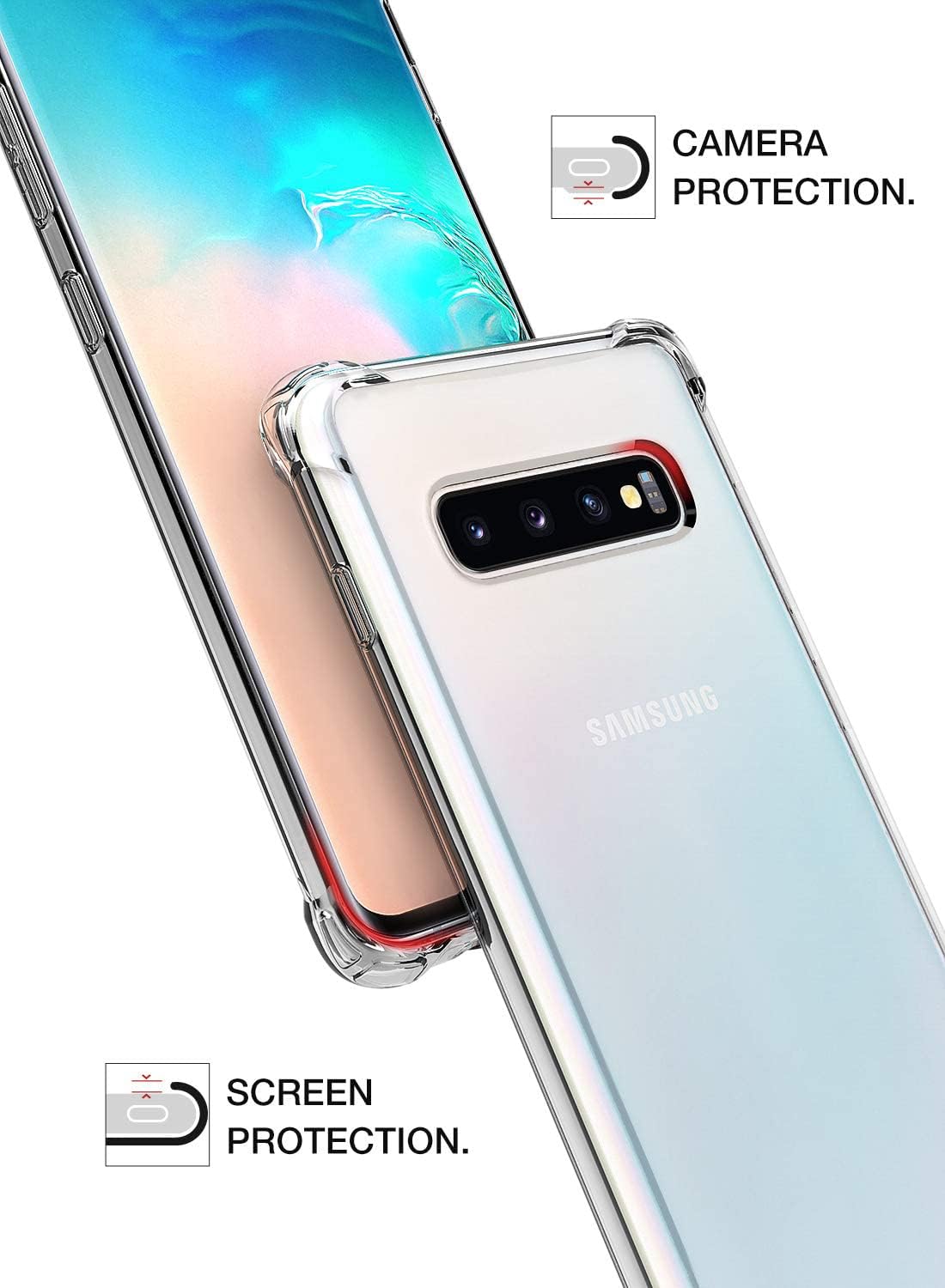 Samsung Galaxy S10 Plus Tough Hybrid Clear Case *Free Shipping*