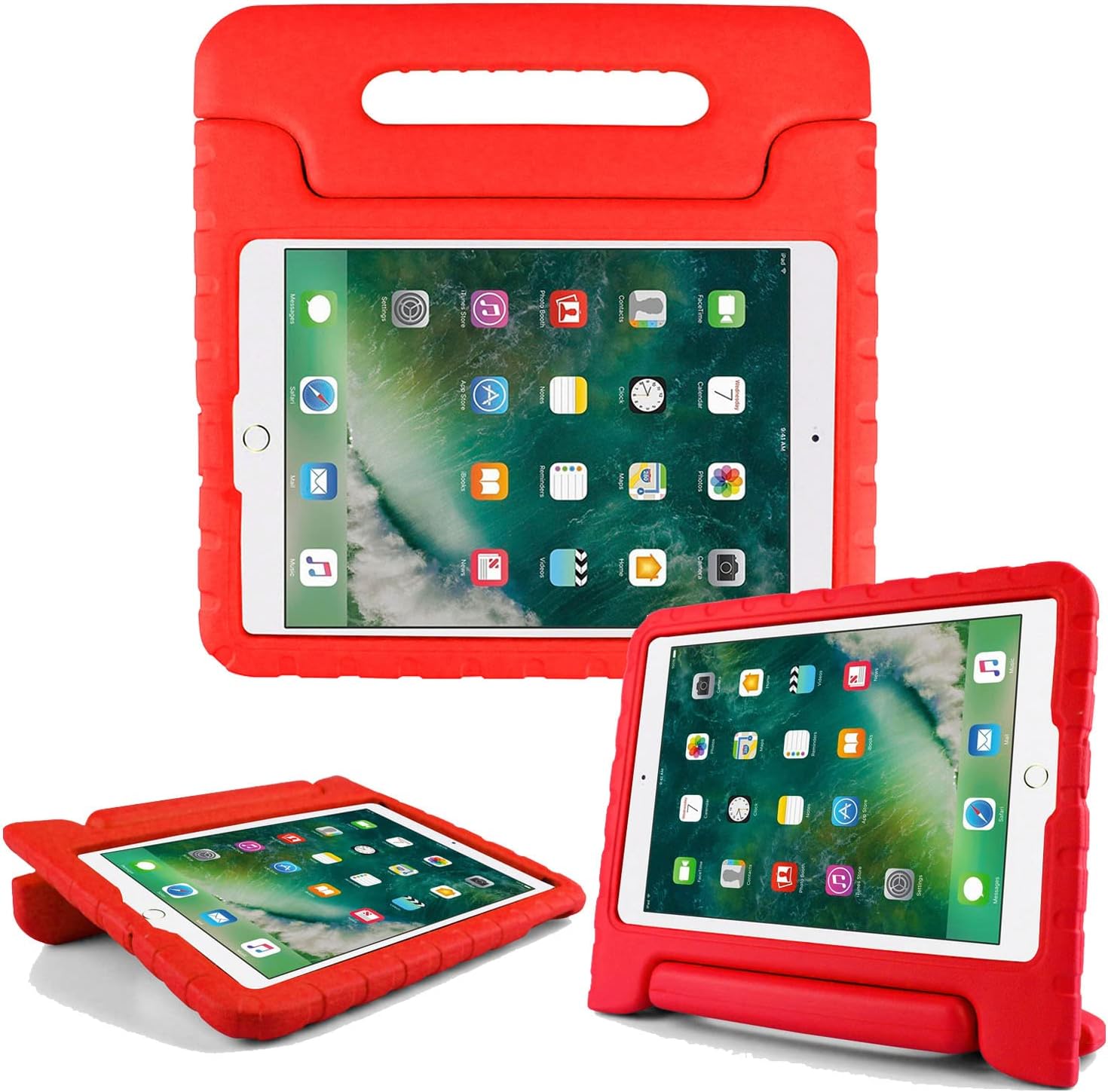 Shockproof Case w Handle & Stand for iPad 9th / 8th / 7th Gen & iPad Air 3 10.5 inch (Red) *Free Shipping*