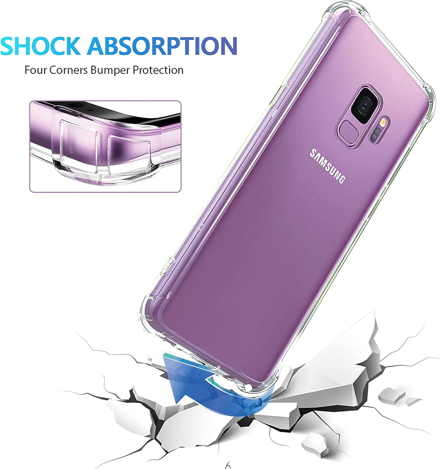 Samsung Galaxy S9 Tough Hybrid Clear Case *Free Shipping*