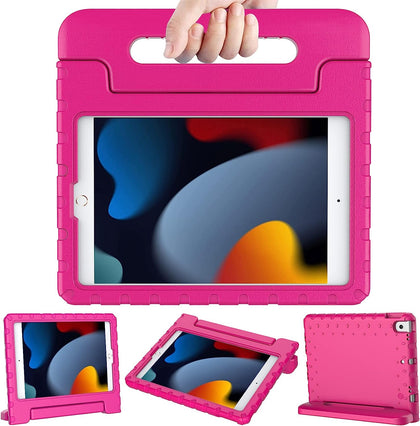 Shockproof Case w Handle & Stand for iPad 9th / 8th / 7th Gen & iPad Air 3 10.5 inch (Pink)