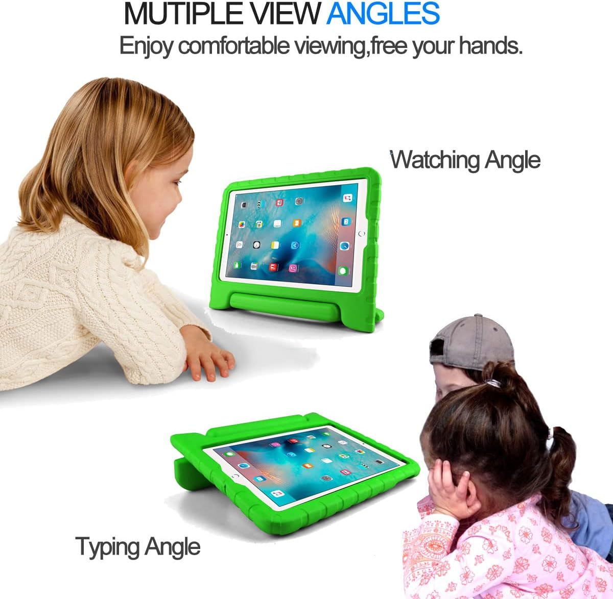 iPad 9.7 inch Shockproof Case w Handle & Stand (Green) *Free Shipping*