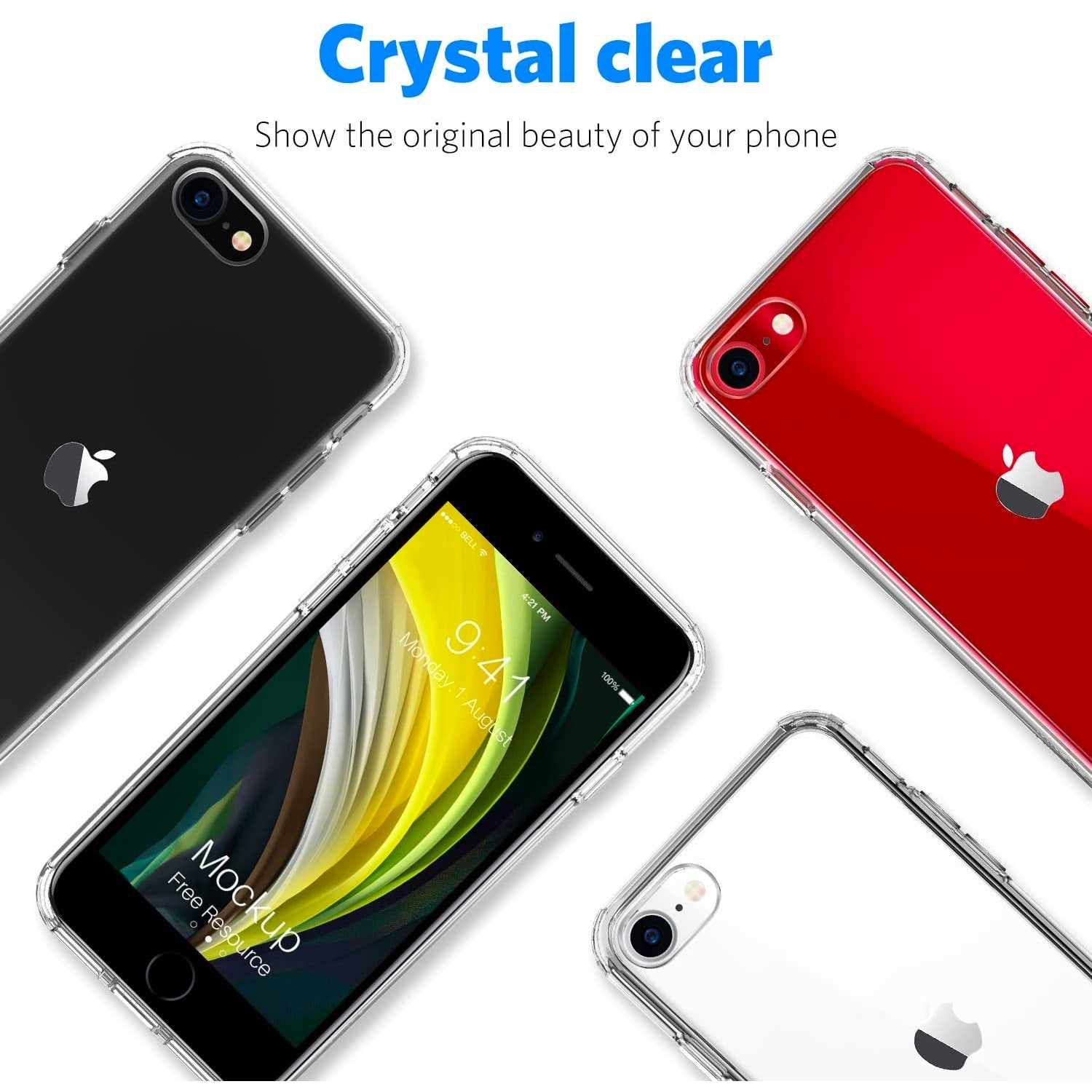 iPhone SE 2022 & 2020, iPhone 8, 7 Tough Hybrid Clear Case