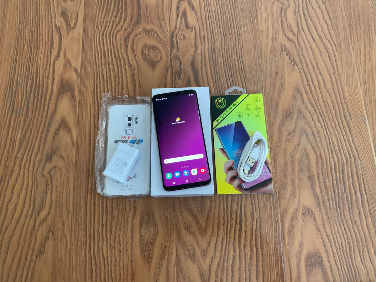 Samsung Galaxy S9 Plus 64GB Purple (Excellent) Screen Burn With Case, Screen Protector