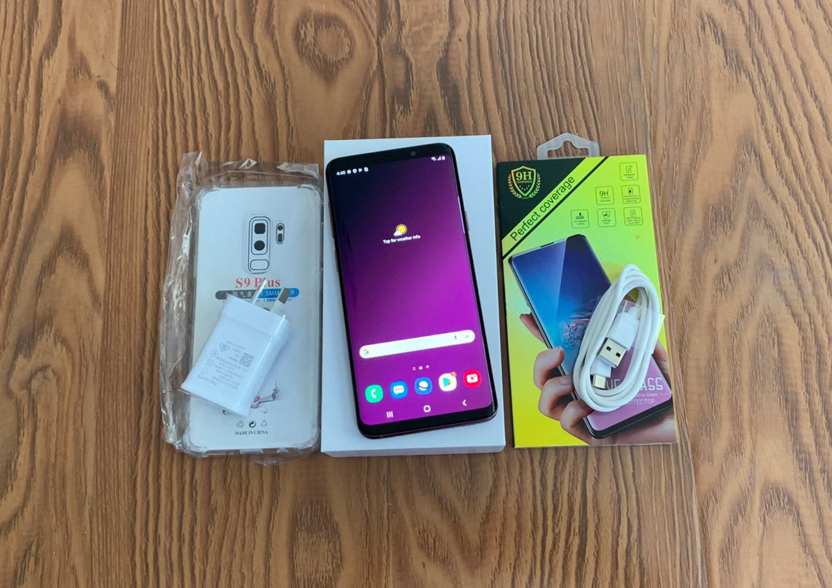 Samsung Galaxy S9 Plus 64GB Purple (Like New) With Case, Screen Protector