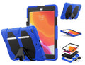 iPad 7th, 8th & 9th Gen 10.2-inch (Blue) Heavy Duty Rugged Shockproof Case w Built-in Screen Protector, Kickstand