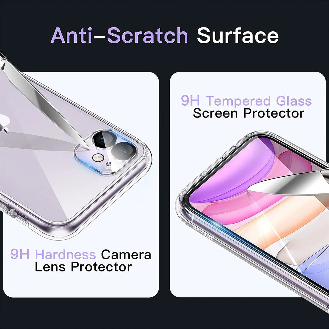 3 in 1 Combo - Case, Screen Protector & Camera Lens Protector for iPhone 11