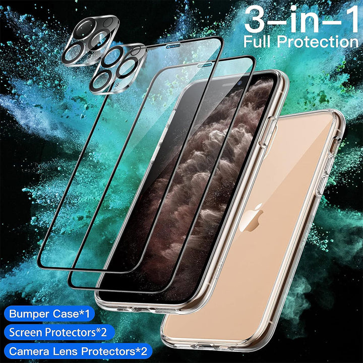 2 in 1 Combo - Case, Screen Protector for iPhone 11 Pro