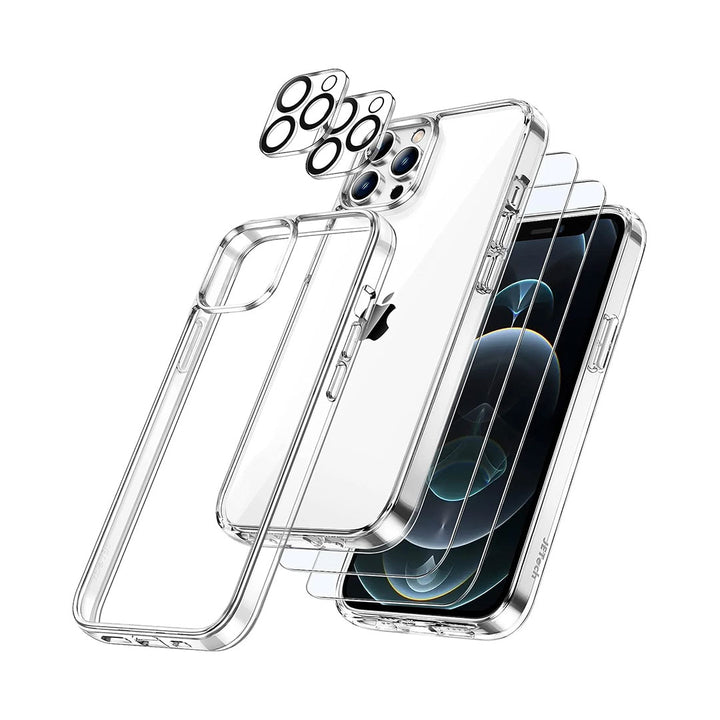 3 in 1 Combo - Case, Screen Protector & Camera Lens Protector for iPhone 12 Pro Max 