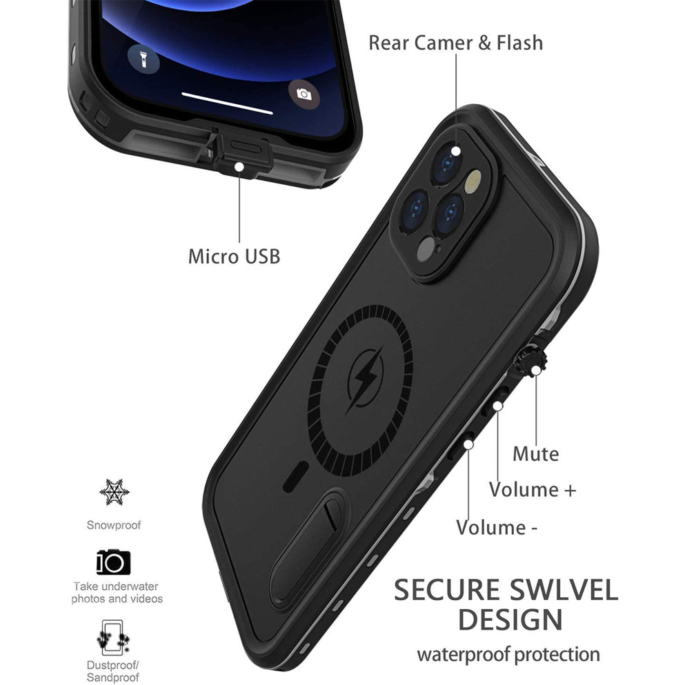 Waterproof Shockproof Dustproof Snowproof Case for iPhone 12 Pro