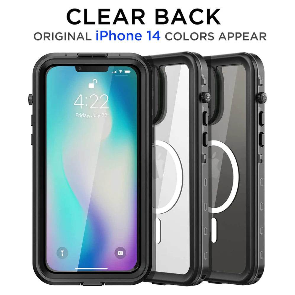 iPhone 14 6.1 Redpepper DOT+ Magsafe Series Waterproof Case - Black