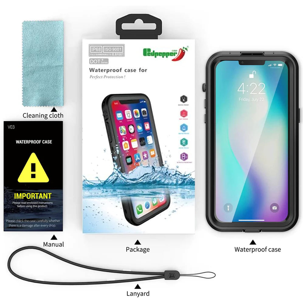 iPhone 14 6.1 Redpepper DOT+ Magsafe Series Waterproof Case - Black