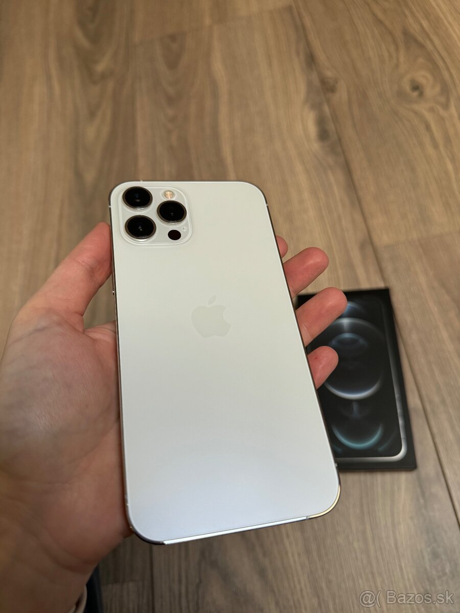Apple iPhone 12 Pro Max 128GB White 5G (As New) Apple Box, New Case, Screen Protector