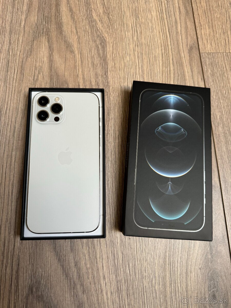 Apple iPhone 12 Pro Max 128GB White 5G (As New) Apple Box, New Case, Screen Protector