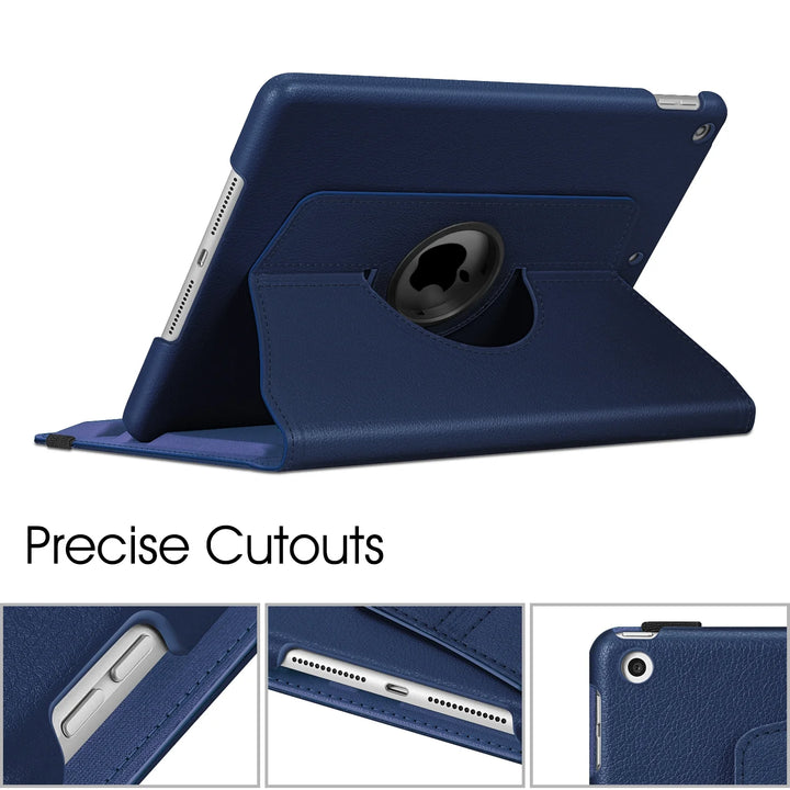 Blue Kickstand Book Case for iPad 7,8,9 & Air 3 (10.2 & 10.5 inch Screen)