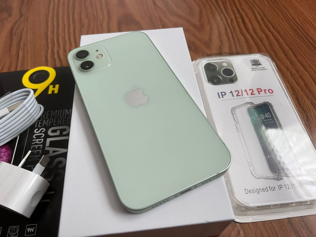 Apple iPhone 12 64GB Green - New Battery, Case, Screen Protector (Fair)