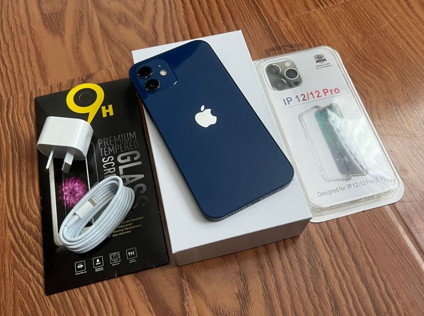 Apple iPhone 12 256GB Blue 5G Dual Sim (As New) * Free Case, Screen Protector & Free Shipping*