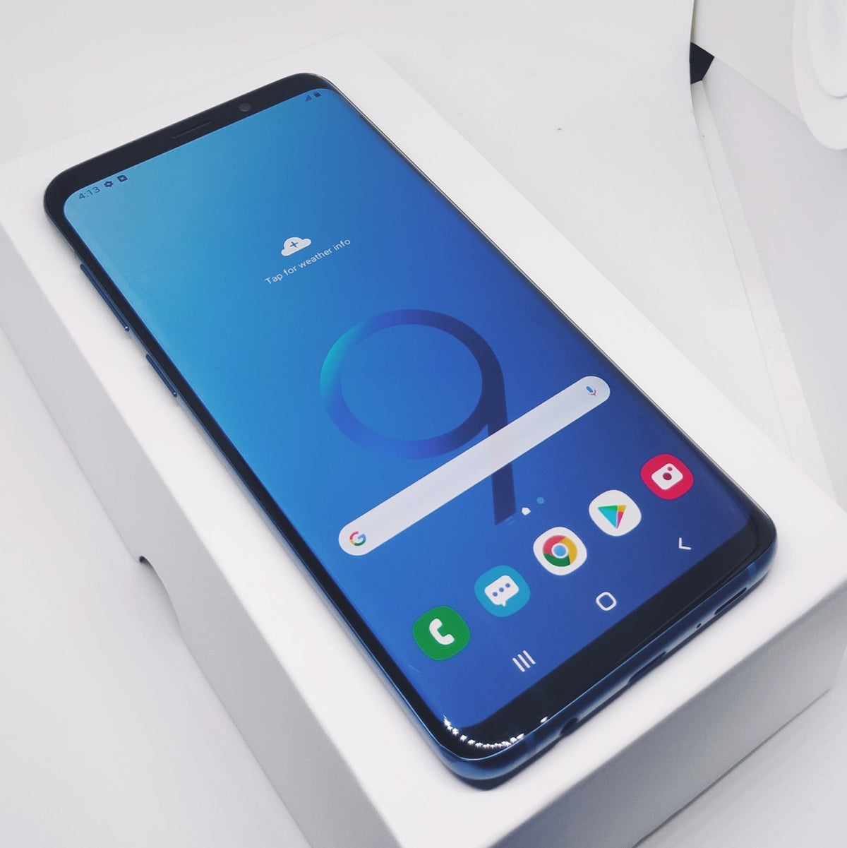Samsung Galaxy S9 Plus 64GB Blue (Excellent) Screen burn With Case, Screen Protector