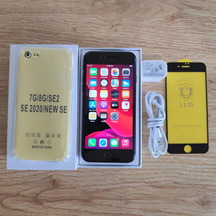 Apple iPhone 7 128GB Jet Black - New Battery, Case, Glass Screen Protector (Good)