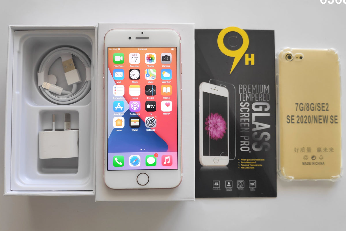 Apple iPhone 7 32GB Rose Gold - New Battery, Case, Screen Protector (Exc) Touch ID NW