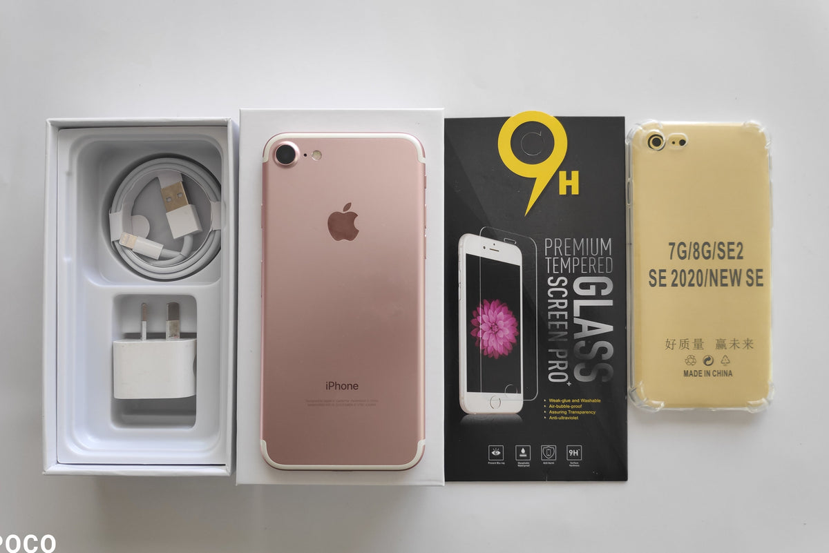 Apple iPhone 7 32GB Rose Gold - New Battery, Case, Screen Protector (Exc) Touch ID NW