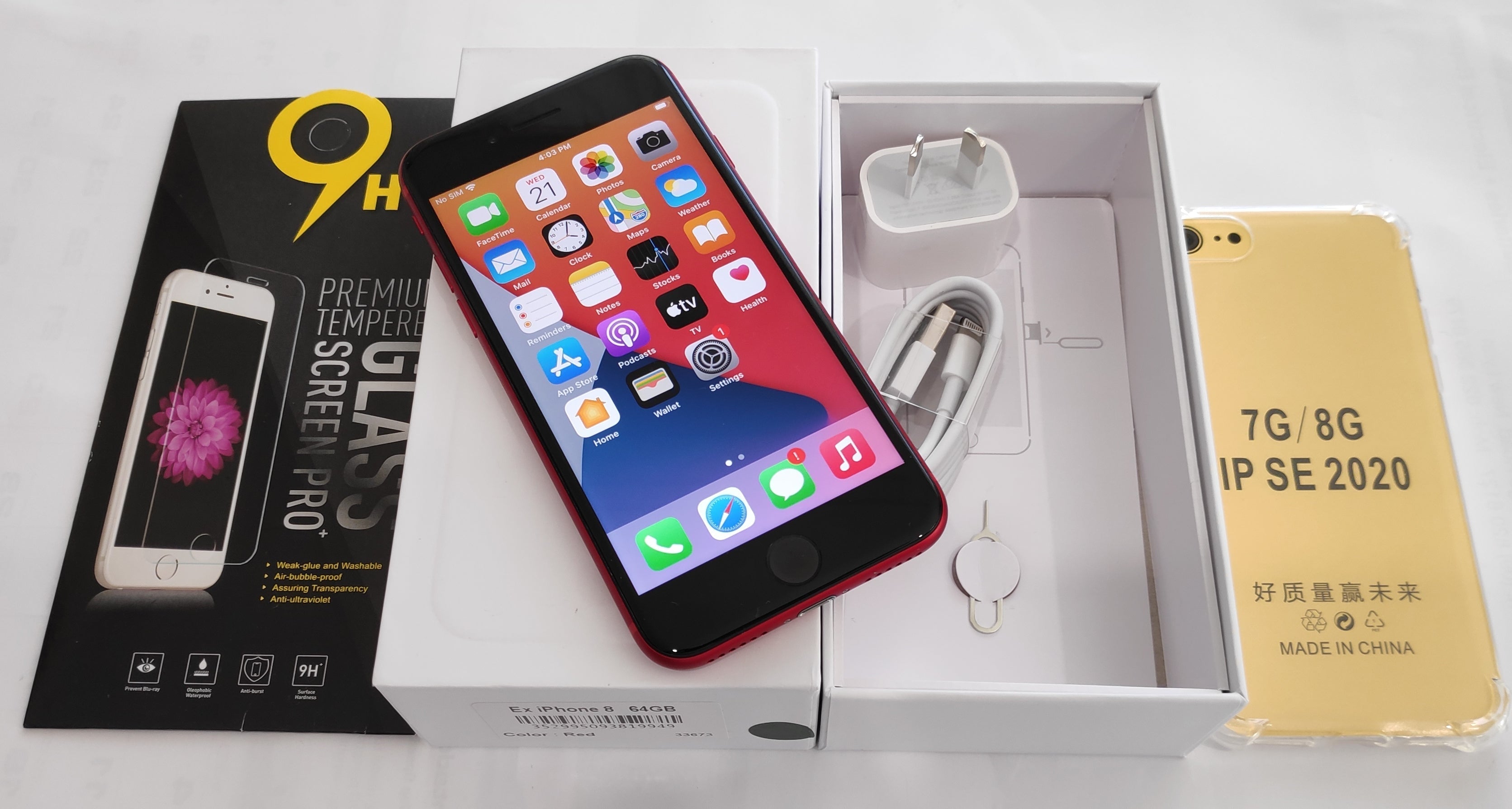 Apple iPhone SE 2020 128GB Red (As New) New Battery Msg *With Case, Screen Protector & Shipping*