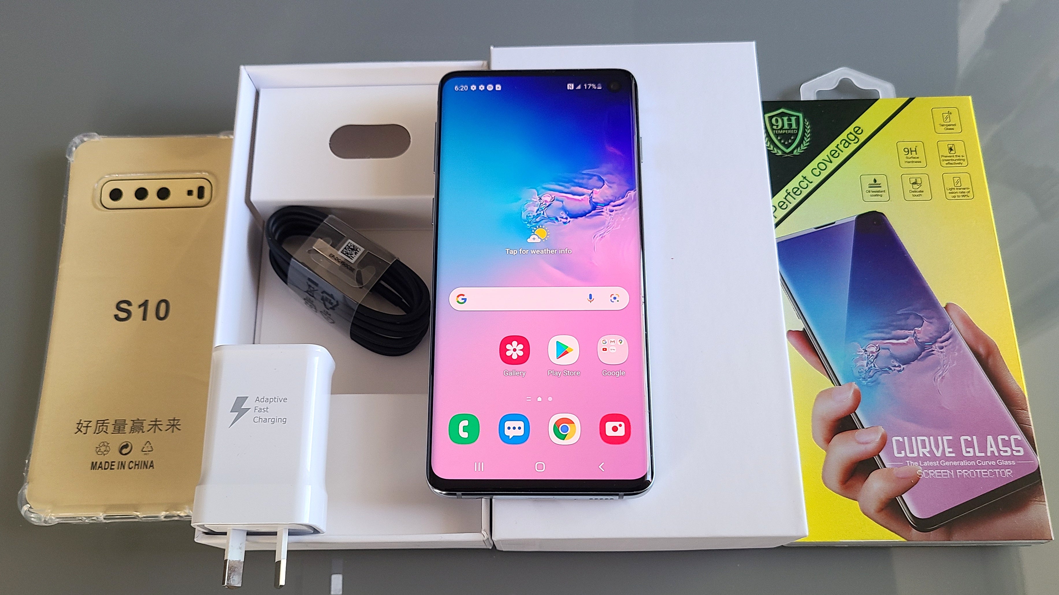 Samsung Galaxy S10 128GB 8GB Prism Blue SC-03L (Like New) With New Case, Glass Screen Protector & Shipping