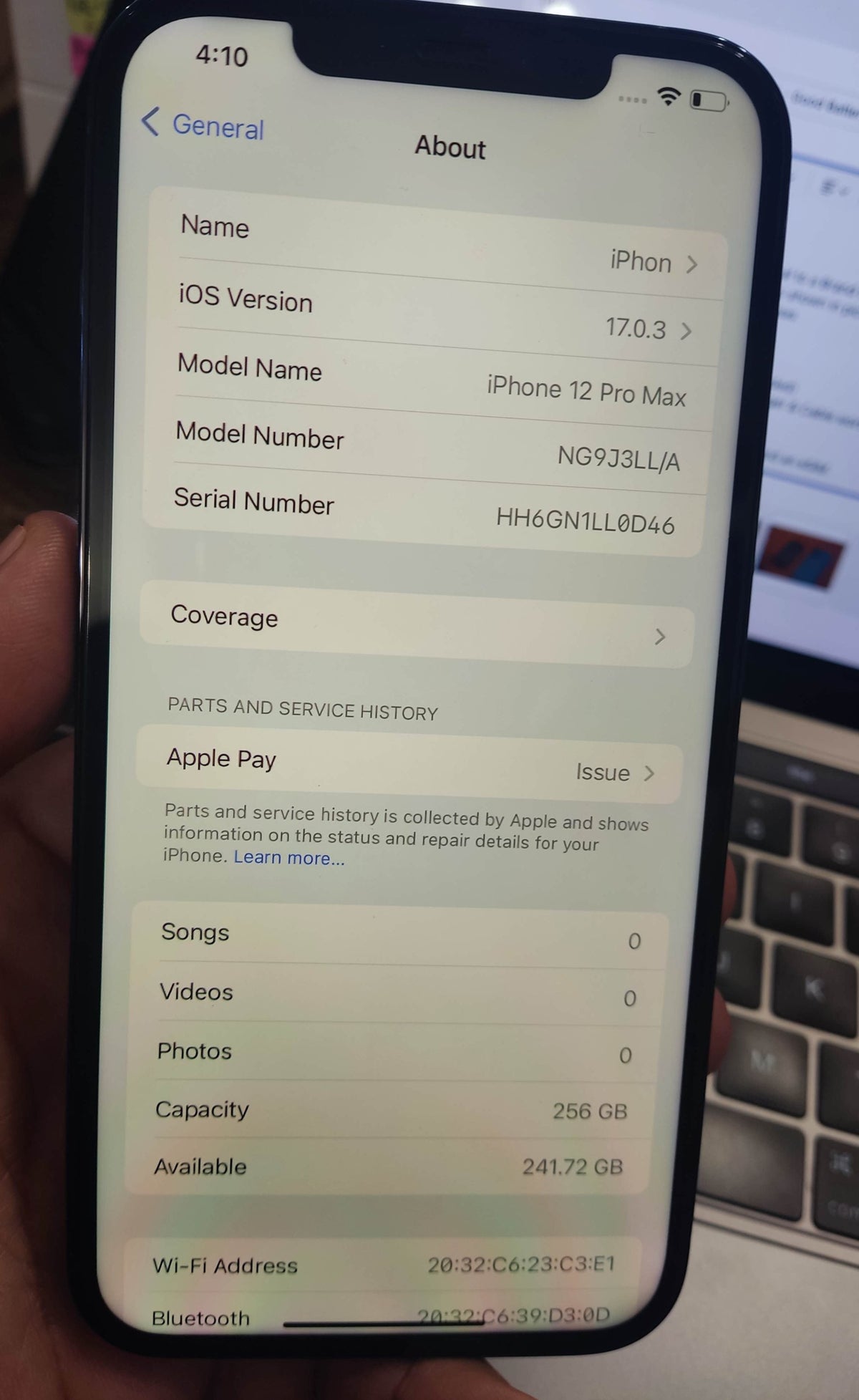 Apple iPhone 12 Pro Max 256GB Blue 5G - Good Battery, Case, Screen Protector (As New) Apple Pay