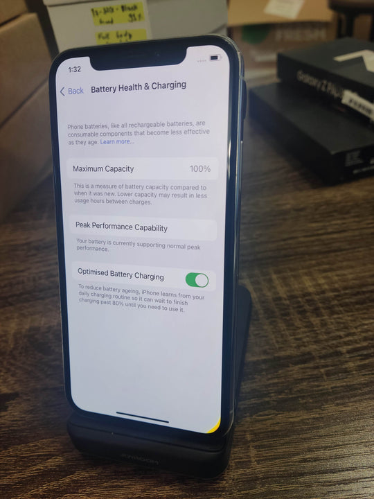 Apple iPhone X 64GB Black - New Battery, Case, Glass Screen Protector (As New) Small Yellow Mark