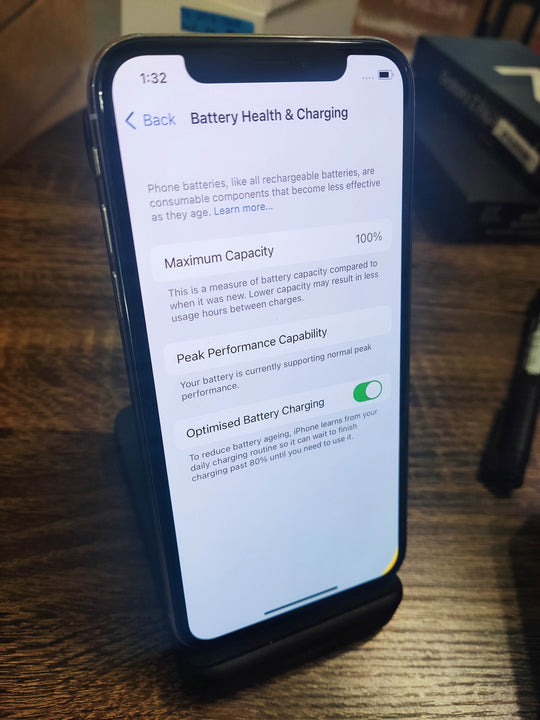 Apple iPhone X 64GB Black - New Battery, Case, Glass Screen Protector (As New) Small Yellow Mark
