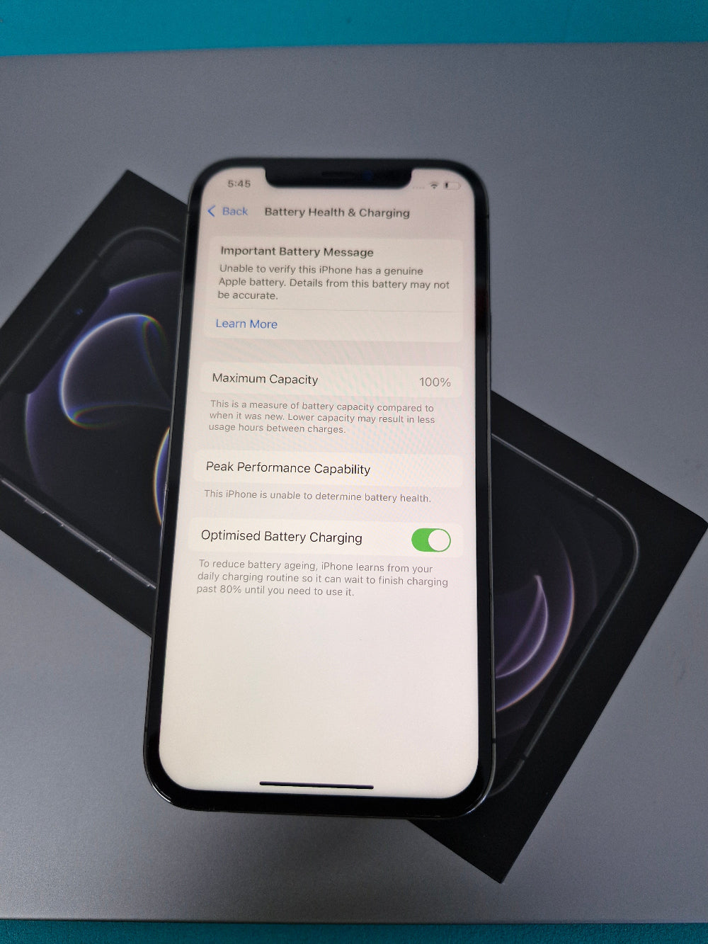 Apple iPhone 12 Pro 256GB 5G Grey Original Box,  New Battery (As New) Refurbished