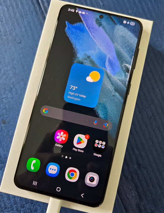 Samsung Galaxy S21 Plus 5G 128GB 8GB Android 15 Black SM-G996U - Used (Grade C)