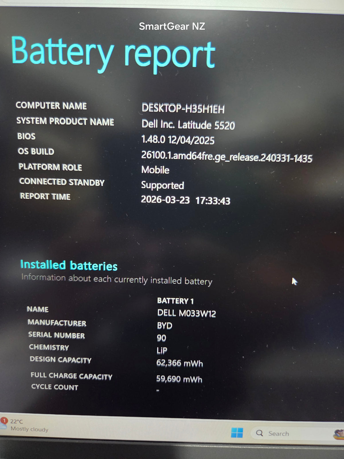 Dell Latitude 5520 Laptop 15.6-inch - Intel i5-1145G7 - 16GB RAM - 256GB SSD - Win11 Pro - Used