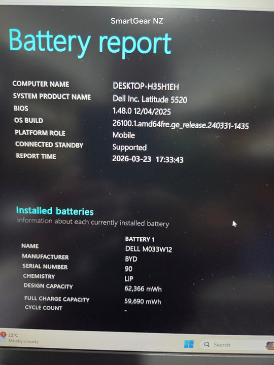 Dell Latitude 5520 Laptop 15.6-inch - Intel i5-1145G7 - 16GB RAM - 256GB SSD - Win11 Pro - Used