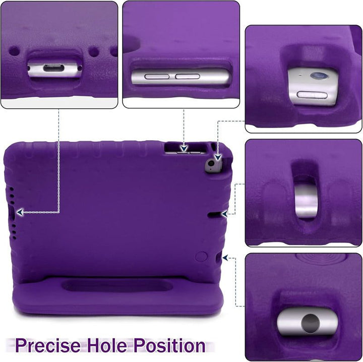Shockproof Handle case with Stand for iPad Mini 1/2/3/4/5 with 7.9 inch Screen (Purple)