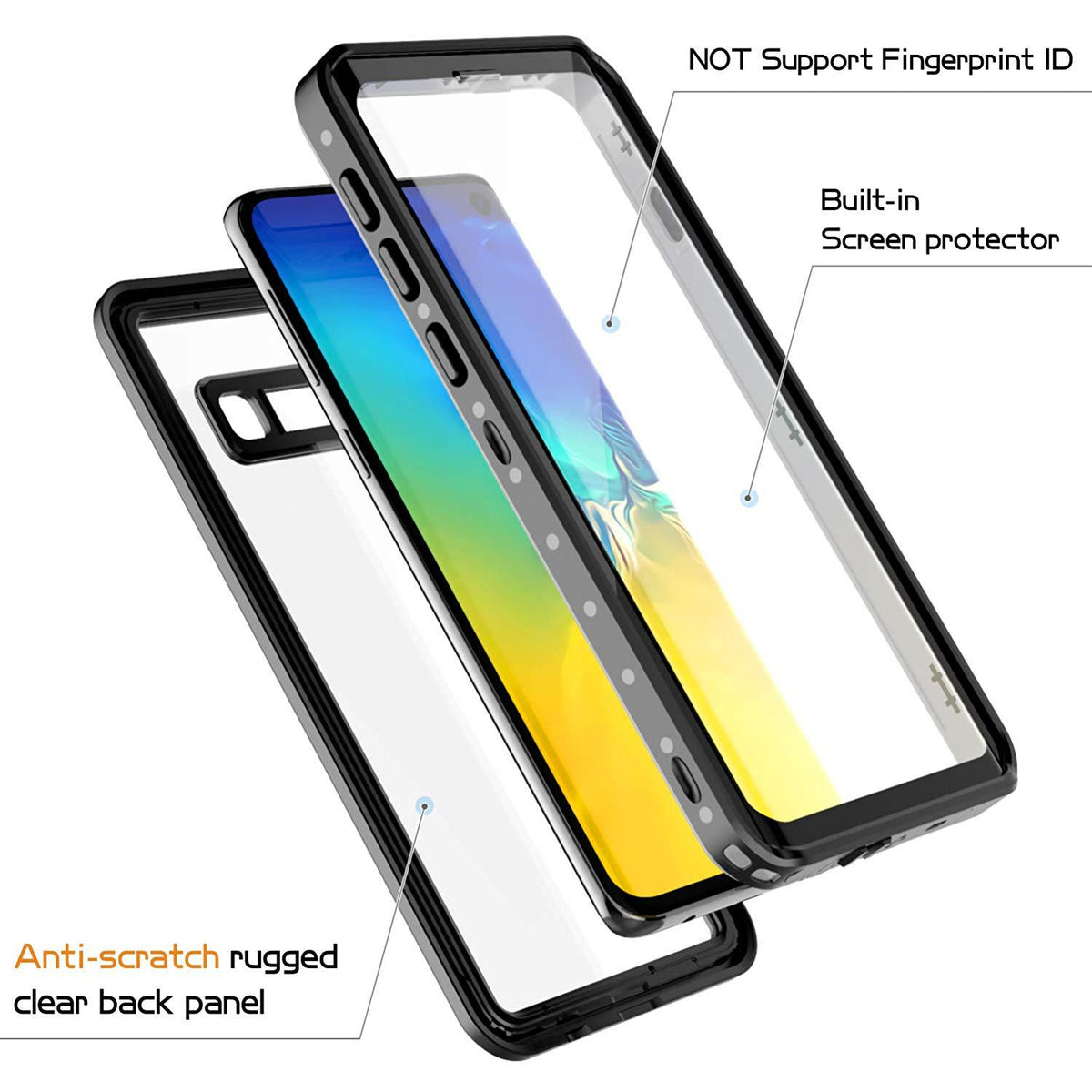 RedPepper Waterproof, Shockproof, Dustproof Full Cover for Samsung Galaxy S10