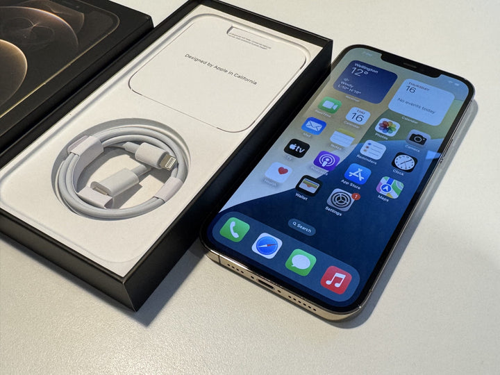 Apple iPhone 12 Pro Max 128GB Gold in Original Apple Box (As New)