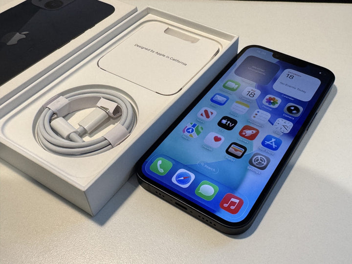 Apple iPhone 13 256GB Midnight Black -  Original Box, New Battery (Grade A)