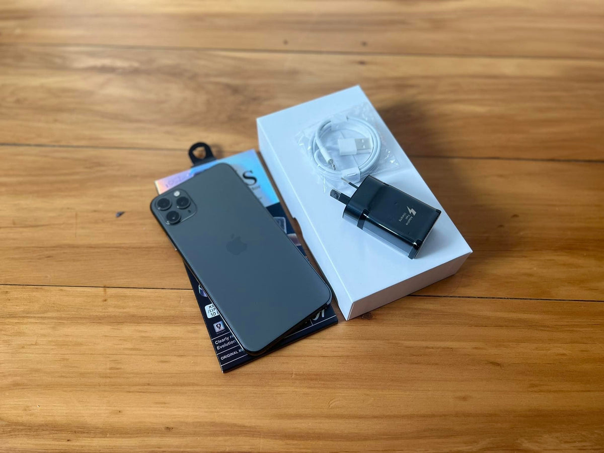 Apple iPhone 11 Pro Max 64GB Black W Case, Screen Protector (As New)