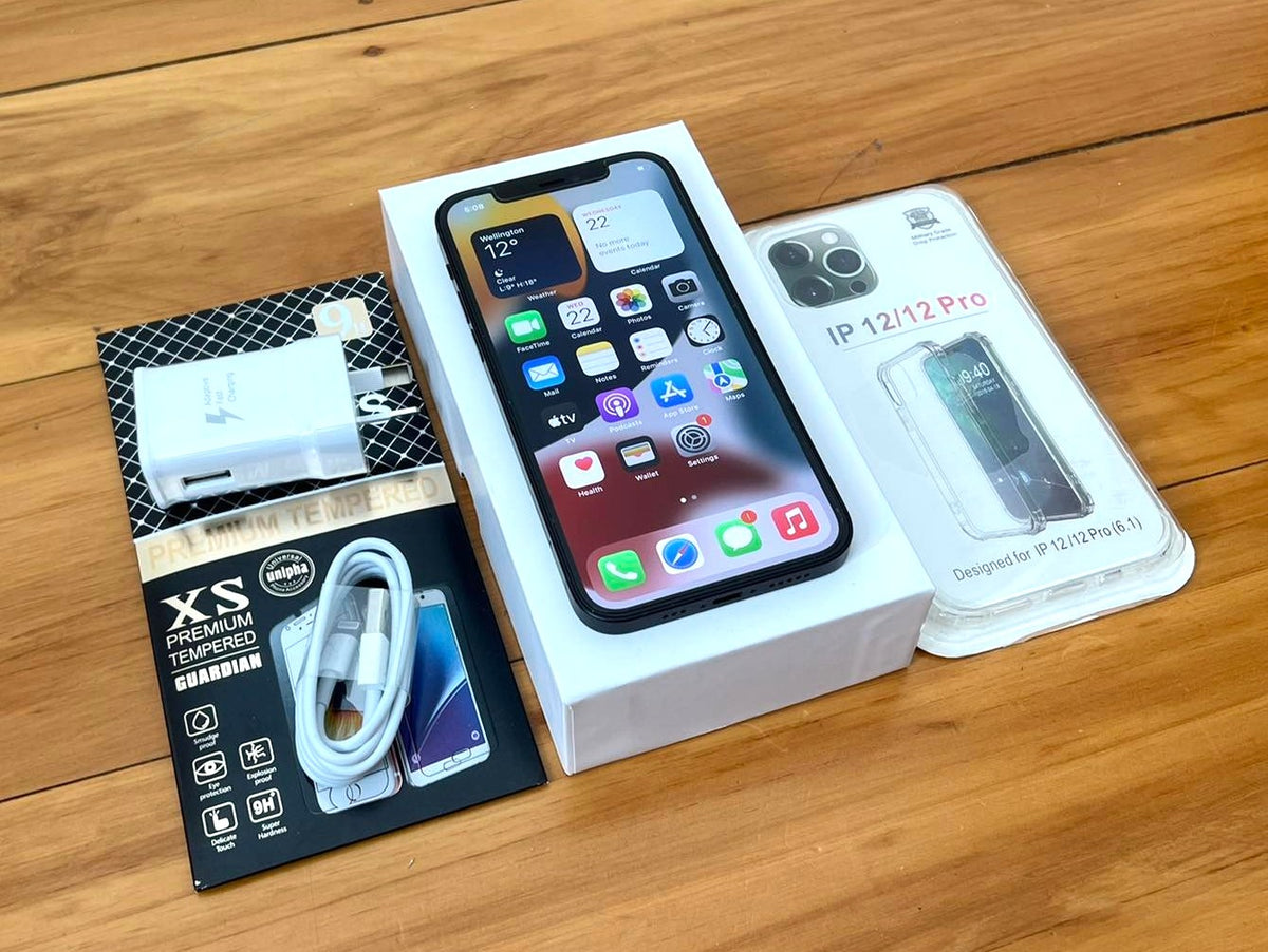 Apple iPhone 12 64GB Black - New Battery, Case, Screen Protector (Exc) Dsp Msg