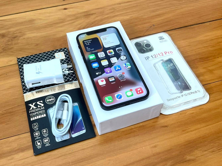 Apple iPhone 12 64GB Black - New Battery, Case, Screen Protector (Exc) Dsp Msg