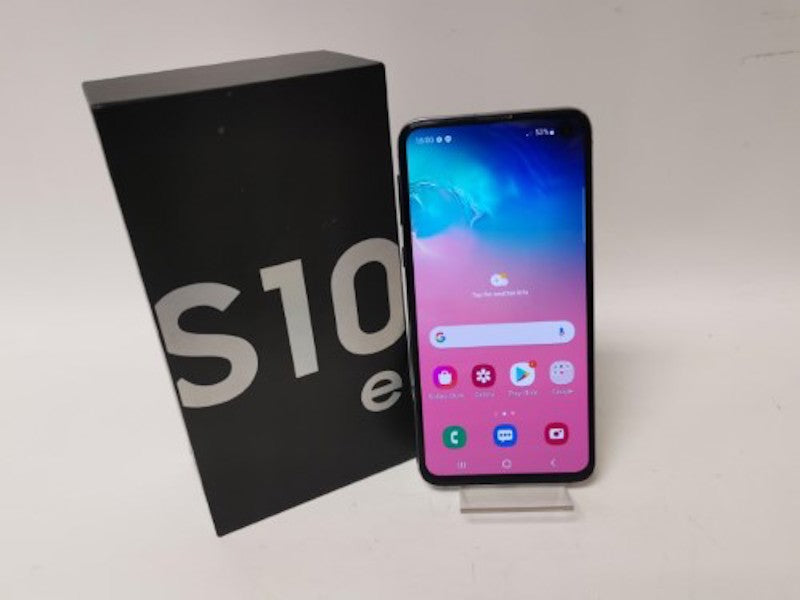 Samsung Galaxy S10e Prism Black - New Case, Glass Screen Protector (As New / Chip) SM-G970U