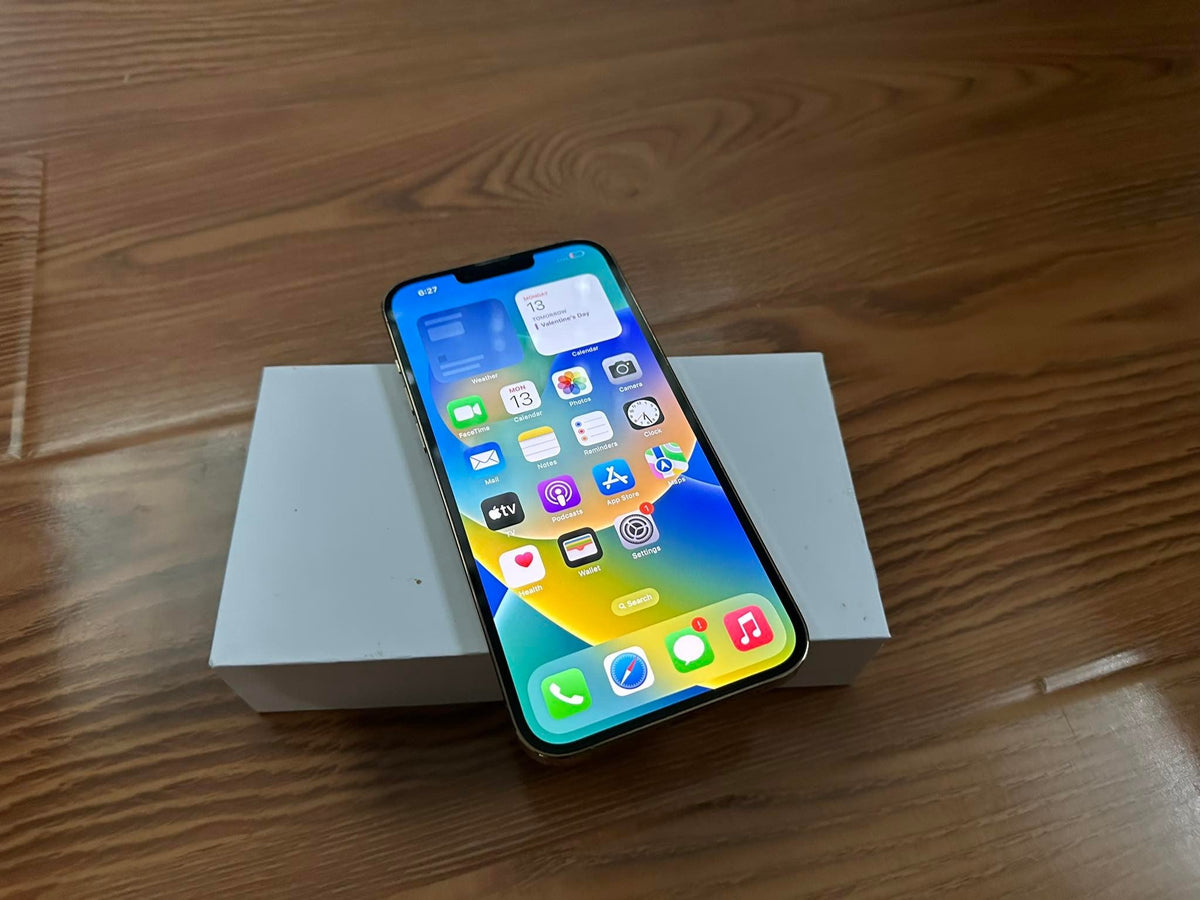 Apple iPhone 13 Pro Max 128GB 5G Gold Dual Sim (Excellent) New Battery, Case, Glass Screen Protector
