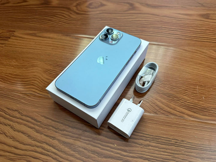 Apple iPhone 13 Pro Max 128GB 5G Sierra Blue Dual Sim (Excellent) New Battery, Case, Glass Screen Protector & Shipping