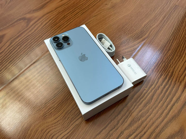 Apple iPhone 13 Pro Max 128GB 5G Sierra Blue Dual Sim (Excellent) New Battery, Case, Glass Screen Protector & Shipping