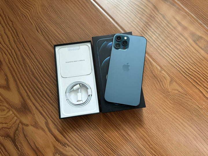 Apple iPhone 12 Pro Max 128GB Blue - Original Box, Case & Screen Protector (As New) A-