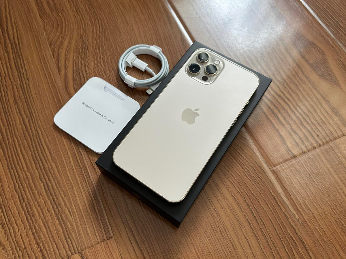 Apple iPhone 12 Pro Max 128GB Gold in Original Apple Box (As New) With New Case, Screen Protector