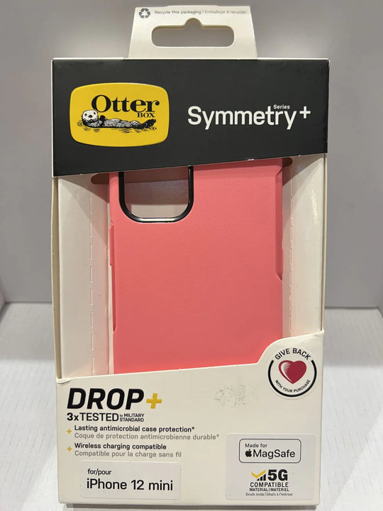 OtterBox Symmetry+ Case for iPhone 12 Mini with MagSafe (Tea Petal Pink)