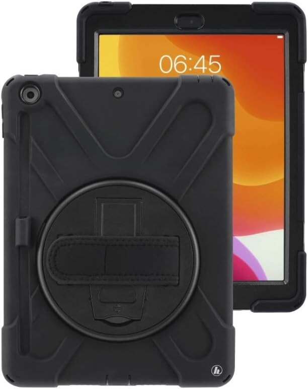 iPad 7th, 8th & 9th Gen 10.2 inch Rugged Shockproof Case with 360° Rotating Kickstand & Hand Strap