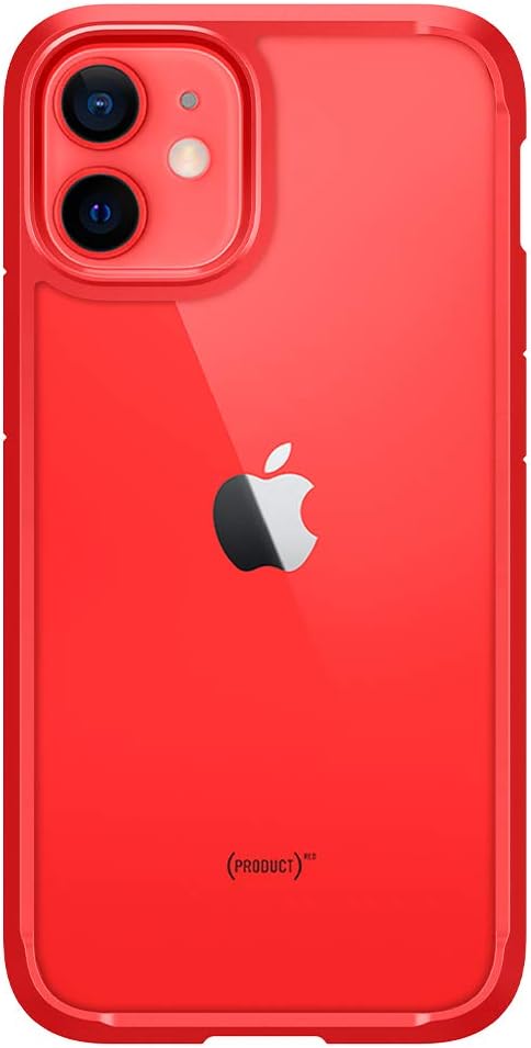 iPhone 12 Mini Tough Hybrid Red Clear Case *Free Shipping*